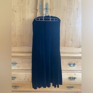 NWT Eileen Fischer Washable Black Velvet Skirt Medium